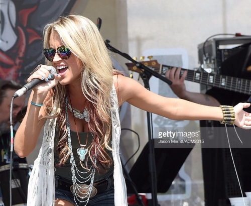 Brooke Eden performing at  ACM Charity Motorcycle Ride & Concert from Strokers Dallas to Maverick Harley Davidson during the 50th Academy of Country Music Awards on April 18, 2015 in Fort Worth, Texas.